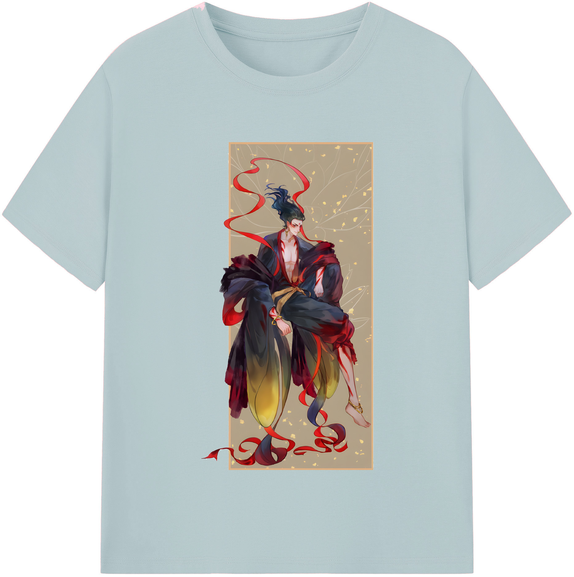 （画像用） Ne Zha 2 ナタ 魔童の大暴れ 綿100％半袖Tシャツ（フロントプリント）
